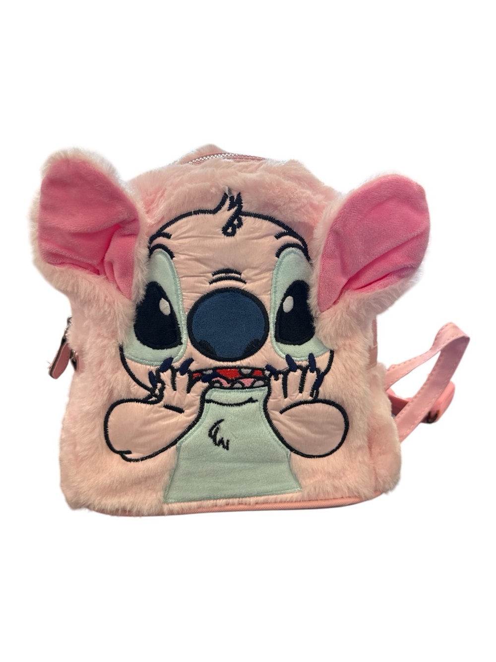 Pink Plush Stitch Kids Backpack